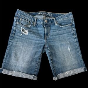 American Eagle Outfitters Blue Denim Bermuda Shorts size 8